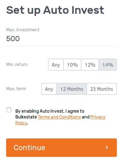 Bulkestate auto-invest