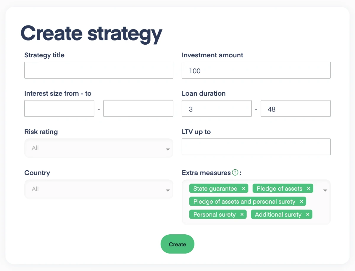 Create a Heavy Finance auto-invest strategy