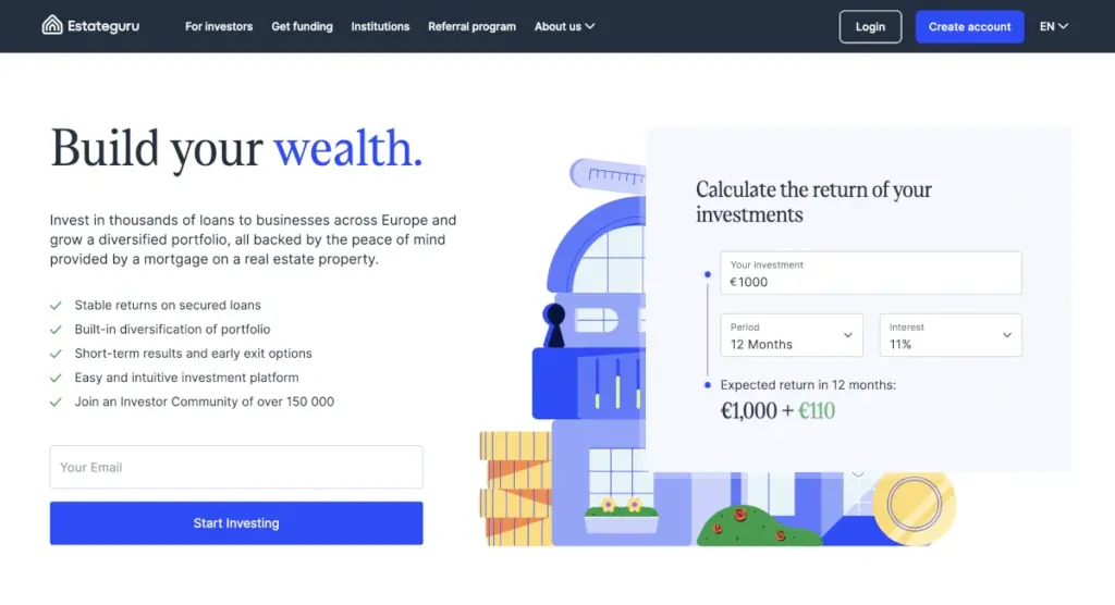 EstateGuru P2P lending platform