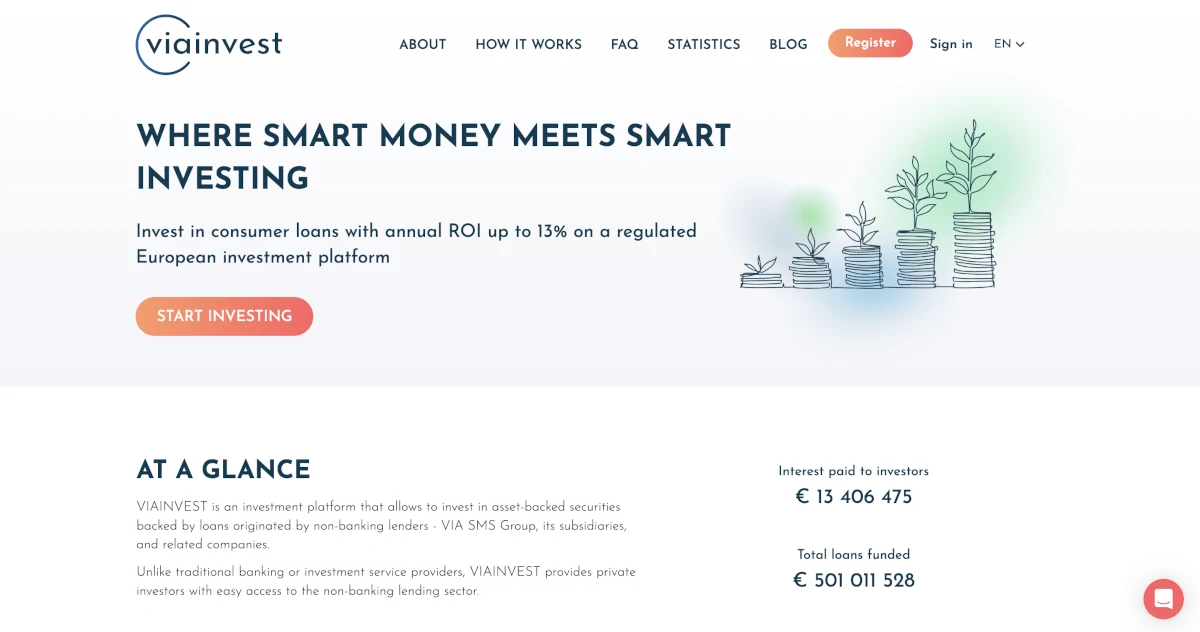 VIAINVEST website